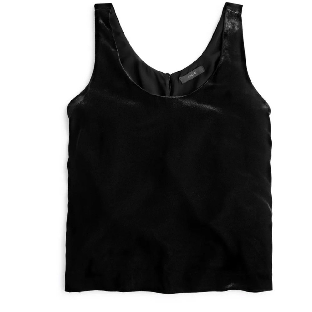 New Black J. Crew Velvet Tank